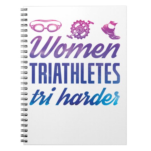 Triathleten Women Triathlon Triathlon Ombre Notizblock (Vorderseite)