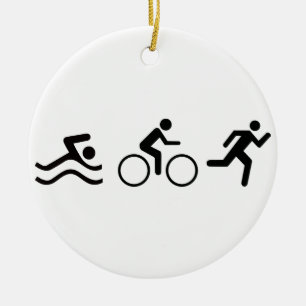 Triathletin Keramik Ornament