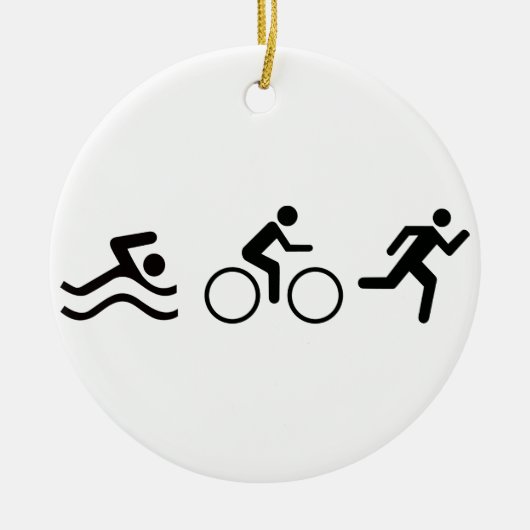 Triathletin Keramik Ornament (Vorne)