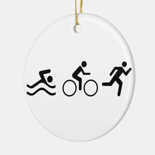 Triathletin Keramik Ornament (Links)