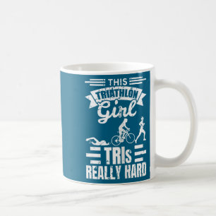 Triathletin Mädchen Lustiger Triathlon  Kaffeetasse