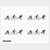 Triathletin Rechteckiger Aufkleber (Blatt)