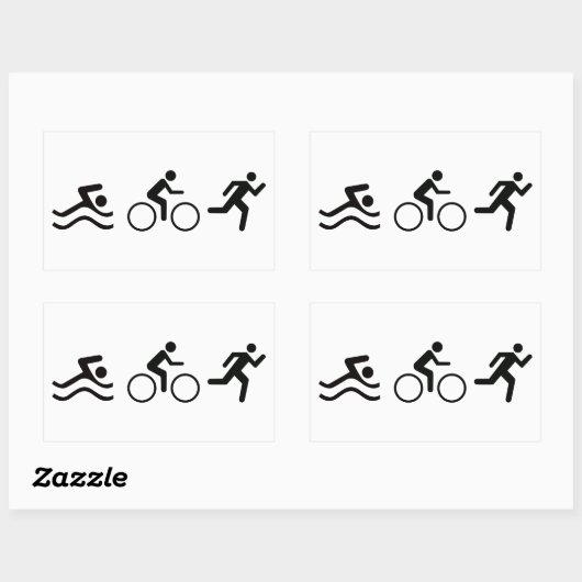 Triathletin Rechteckiger Aufkleber (Blatt)
