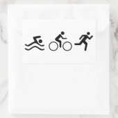 Triathletin Rechteckiger Aufkleber (Tasche)