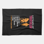 Triathlon - 6 Bühnen Triathlon Geschirrtuch (Horizontal)