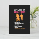 Triathlon - 6 Etappen des Triathlons Einladung (Stehend Vorderseite)