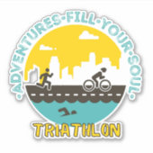 Triathlon. Abenteuer füllen Sie Ihr Soul Aufkleber (Vorderseite)