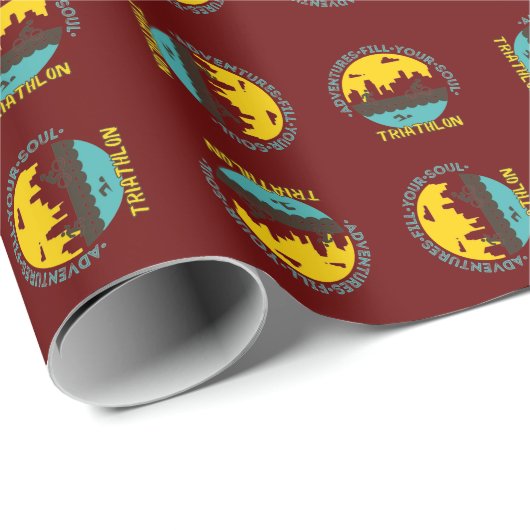 Triathlon. Abenteuer füllen Sie Ihr Soul Geschenkpapier (Rolleneckpunkt)