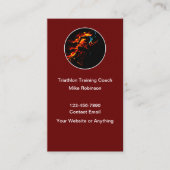 Triathlon Athletic Training Coach Business Cards Visitenkarte (Vorderseite)