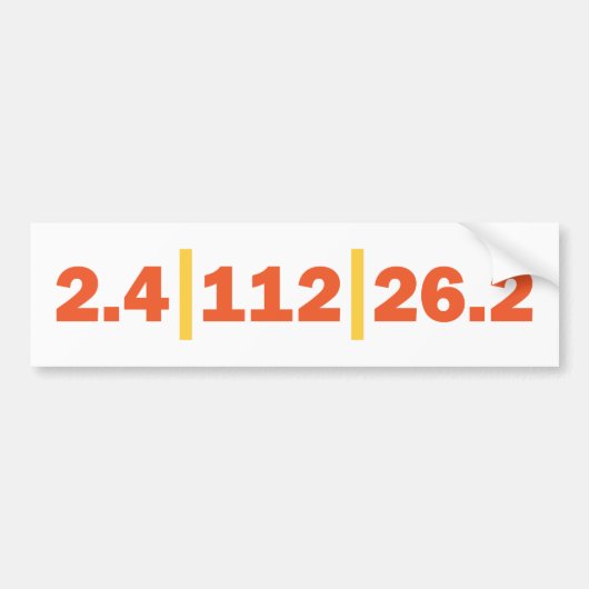 Triathlon-Autoaufkleber 2,4 112 26,2 Autoaufkleber (Vorne)