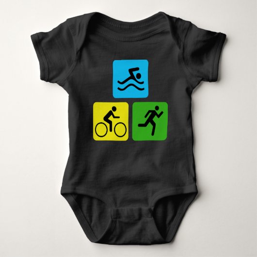 Triathlon Baby Strampler (Vorderseite)