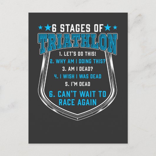 Triathlon Bühnen Triathlete Runner Biker Postkarte (Vorderseite)