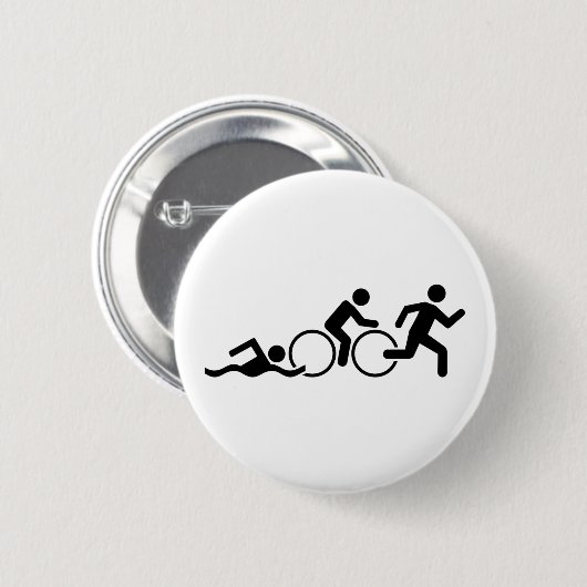 Triathlon Button (Vorne & Hinten)