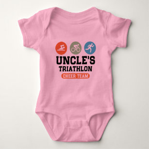 Triathlon Cheer Team Onkels Baby Strampler