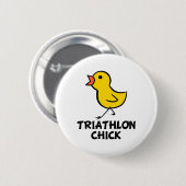 Triathlon Chick Button (Vorne & Hinten)