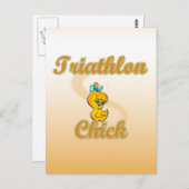 Triathlon Chick Postkarte (Vorne/Hinten)