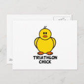 Triathlon Chick Postkarte (Vorne/Hinten)