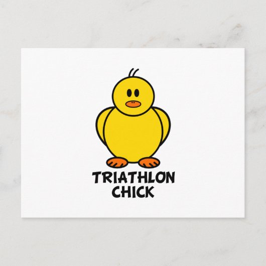 Triathlon Chick Postkarte (Vorderseite)