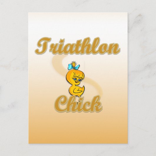 Triathlon Chick Postkarte (Vorderseite)