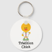 Triathlon Chick Schlüsselanhänger (Vorderseite)