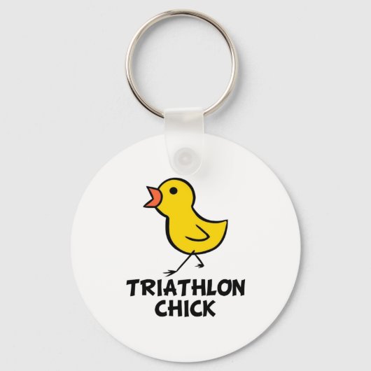 Triathlon Chick Schlüsselanhänger (Vorderseite)