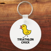 Triathlon Chick Schlüsselanhänger (Vorderseite)