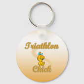 Triathlon Chick Schlüsselanhänger (Vorderseite)