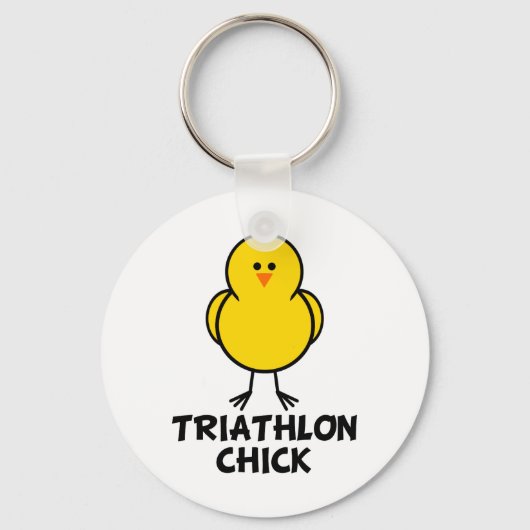 Triathlon Chick Schlüsselanhänger (Vorderseite)