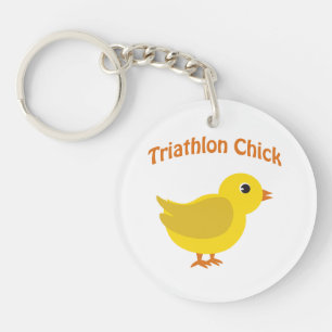 Triathlon Chick Schlüsselanhänger