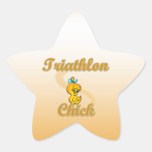 Triathlon Chick Stern-Aufkleber (Vorderseite)