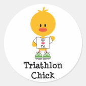 Triathlon Chick Stickers (Vorderseite)