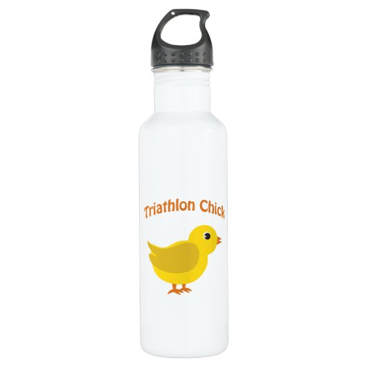 Triathlon Chick Trinkflasche (Vorderseite)