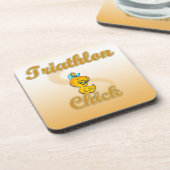 Triathlon Chick Untersetzer (Linke Seite)