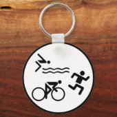 triathlon circle icon schlüsselanhänger (Vorderseite)