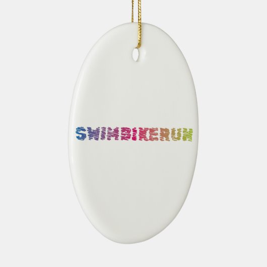 Triathlon Cool Design Keramik Ornament (Rechts)
