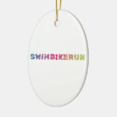Triathlon Cool Design Keramik Ornament (Links)