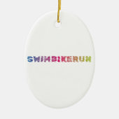 Triathlon Cool Design Keramik Ornament (Vorne)