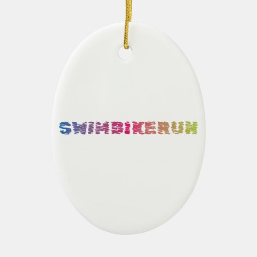 Triathlon Cool Design Keramik Ornament (Vorne)