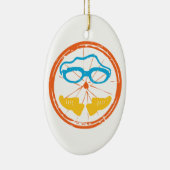 Triathlon Cool Design Keramik Ornament (Rechts)