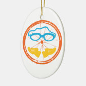 Triathlon Cool Design Keramik Ornament (Links)