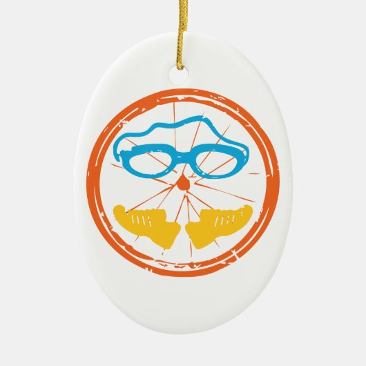 Triathlon Cool Design Keramik Ornament (Vorne)
