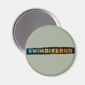 Triathlon Cool Design Magnet (Vorderseite/Rückseite)