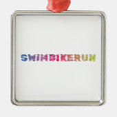 Triathlon Cool Design Ornament Aus Metall (Vorne)