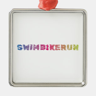 Triathlon Cool Design Ornament Aus Metall
