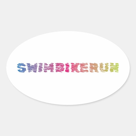 Triathlon Cool Design Ovaler Aufkleber (Vorderseite)