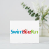 Triathlon Cool Design Postkarte (Stehend Vorderseite)