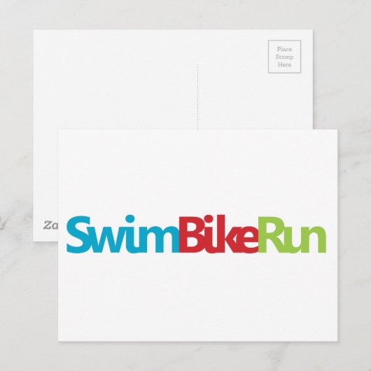 Triathlon Cool Design Postkarte (Vorne/Hinten)