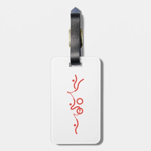 Triathlon cool Illustration Gepäckanhänger (Rückseite vertikal)