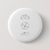Triathlon cool neues Design Button (Vorderseite)