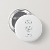 Triathlon cool neues Design Button (Vorne & Hinten)